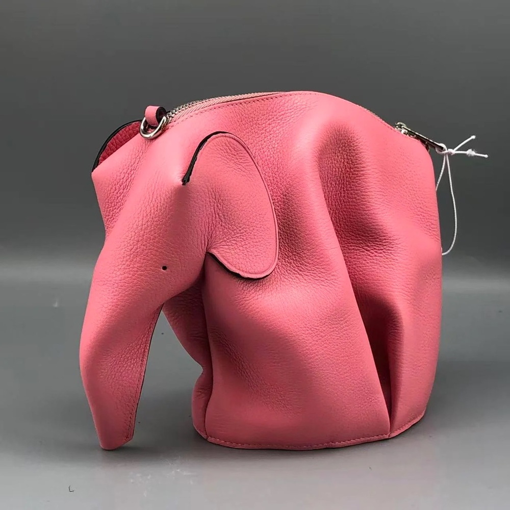 Loewe Elephant Mini Crossbody Bag Pink Leather Sculptural Icon - Picture 2 of 9